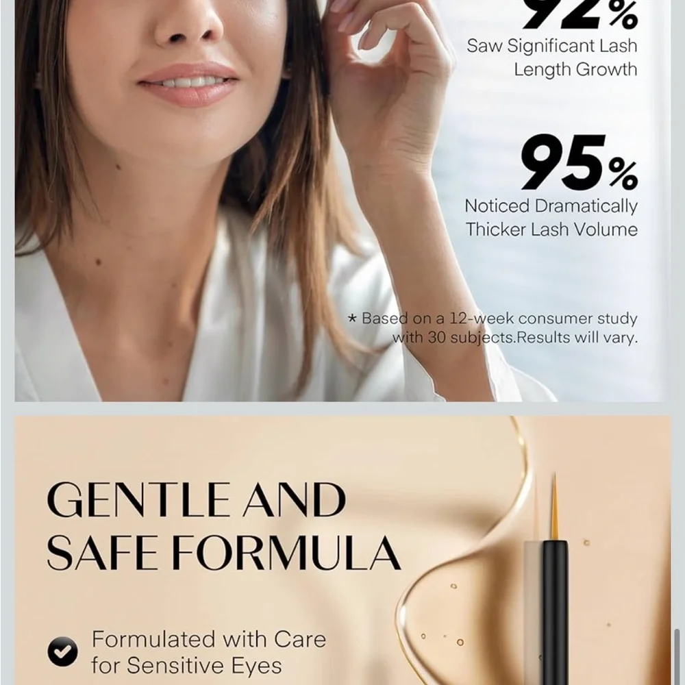 Lash Serum for Eyelash Growth - Lash Enhancer for Thicker Longer and Fuller